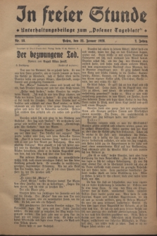 In Freier Stunde : Unterhaltungsbeilage zum „Posener Tageblatt”. Jg.2, Nr. 18 (22 Januar 1928)