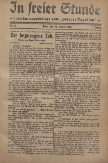 In Freier Stunde : Unterhaltungsbeilage zum „Posener Tageblatt”. Jg.2, Nr. 19 (24 Januar 1928)