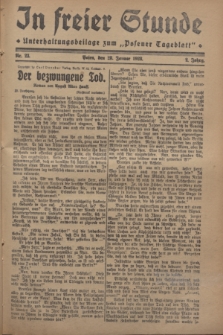 In Freier Stunde : Unterhaltungsbeilage zum „Posener Tageblatt”. Jg.2, Nr. 23 (28 Januar 1928)