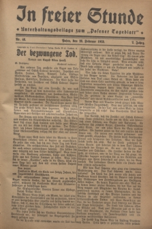 In Freier Stunde : Unterhaltungsbeilage zum „Posener Tageblatt”. Jg.2, Nr. 48 (28 Februar 1928)