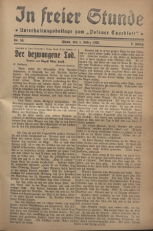 In Freier Stunde : Unterhaltungsbeilage zum „Posener Tageblatt”. Jg.2, Nr. 50 (1 März 1928)