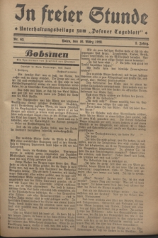 In Freier Stunde : Unterhaltungsbeilage zum „Posener Tageblatt”. Jg.2, Nr. 63 (16 März 1928)