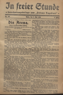 In Freier Stunde : Unterhaltungsbeilage zum „Posener Tageblatt”. Jg.2, Nr. 103 (5 Mai 1928)