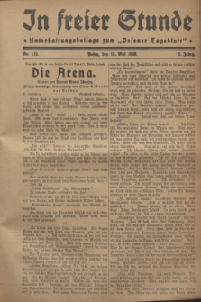 In Freier Stunde : Unterhaltungsbeilage zum „Posener Tageblatt”. Jg.2, Nr. 112 (16 Mai 1928)