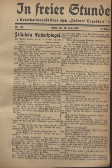 In Freier Stunde : Unterhaltungsbeilage zum „Posener Tageblatt”. Jg.2, Nr. 138 (19 Juni 1928)
