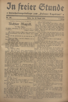 In Freier Stunde : Unterhaltungsbeilage zum „Posener Tageblatt”. Jg.2, Nr. 192 (23 August 1928)
