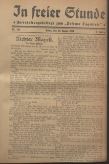 In Freier Stunde : Unterhaltungsbeilage zum „Posener Tageblatt”. Jg.2, Nr. 195 (26 August 1928)