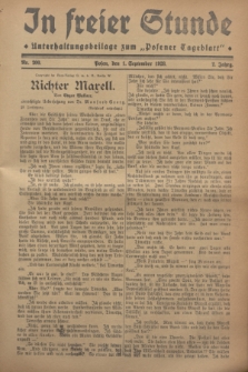 In Freier Stunde : Unterhaltungsbeilage zum „Posener Tageblatt”. Jg.2, Nr. 200 (1 September 1928)