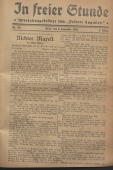 In Freier Stunde : Unterhaltungsbeilage zum „Posener Tageblatt”. Jg.2, Nr. 201 (2 September 1928)