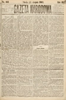 Gazeta Narodowa. 1864, nr 193
