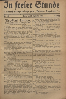 In Freier Stunde : Unterhaltungsbeilage zum „Posener Tageblatt”. Jg.2, Nr. 218 (22 September 1928)