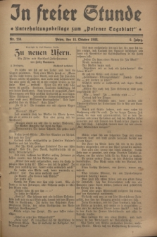In Freier Stunde : Unterhaltungsbeilage zum „Posener Tageblatt”. Jg.2, Nr. 234 (11 Oktober 1928)