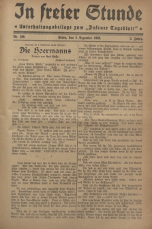 In Freier Stunde : Unterhaltungsbeilage zum „Posener Tageblatt”. Jg.2, Nr. 280 (5 Dezember 1928)