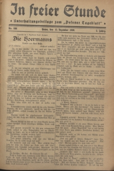 In Freier Stunde : Unterhaltungsbeilage zum „Posener Tageblatt”. Jg.2, Nr. 288 (15 Dezember 1928)