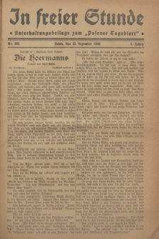 In Freier Stunde : Unterhaltungsbeilage zum „Posener Tageblatt”. Jg.2, Nr. 295 (23 Dezember 1928)