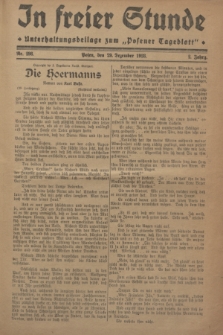 In Freier Stunde : Unterhaltungsbeilage zum „Posener Tageblatt”. Jg.2, Nr. 298 (29 Dezember 1928)