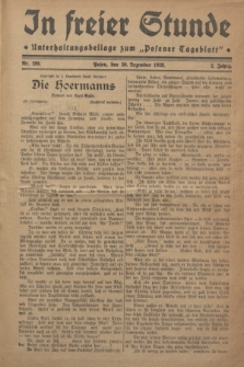 In Freier Stunde : Unterhaltungsbeilage zum „Posener Tageblatt”. Jg.2, Nr. 299 (30 Dezember 1928)