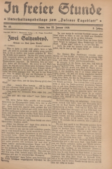 In Freier Stunde : Unterhaltungsbeilage zum „Posener Tageblatt”. Jg.3, Nr. 18 (22 Januar 1929)