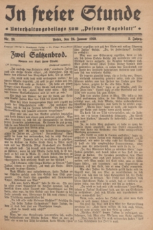 In Freier Stunde : Unterhaltungsbeilage zum „Posener Tageblatt”. Jg.3, Nr. 20 (24 Januar 1929)