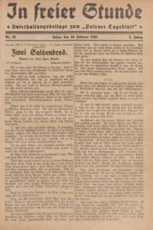 In Freier Stunde : Unterhaltungsbeilage zum „Posener Tageblatt”. Jg.3, Nr. 39 (16 Februar 1929)