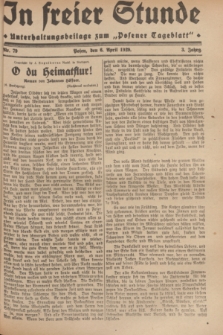 In Freier Stunde : Unterhaltungsbeilage zum „Posener Tageblatt”. Jg.3, Nr. 79 (6 April 1929)