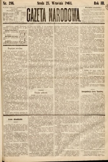 Gazeta Narodowa. 1864, nr 216