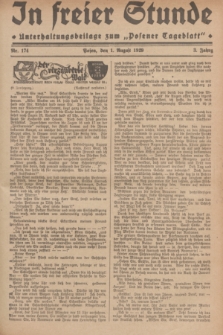 In Freier Stunde : Unterhaltungsbeilage zum „Posener Tageblatt”. Jg.3, Nr. 174 (1 August 1929)