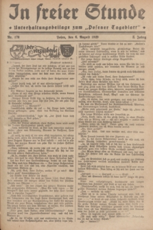 In Freier Stunde : Unterhaltungsbeilage zum „Posener Tageblatt”. Jg.3, Nr. 178 (6 August 1929)