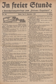 In Freier Stunde : Unterhaltungsbeilage zum „Posener Tageblatt”. Jg.3, Nr. 204 (6 September 1929)