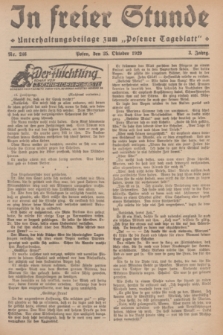 In Freier Stunde : Unterhaltungsbeilage zum „Posener Tageblatt”. Jg.3, Nr. 246 (25 Oktober 1929)