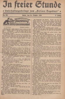 In Freier Stunde : Unterhaltungsbeilage zum „Posener Tageblatt”. Jg.3, Nr. 251 (31 Oktober 1929)