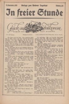 In Freier Stunde : Beilage zum „Posener Tageblatt”. 1935, Nr. 207 (10 September)