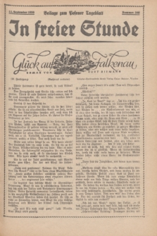 In Freier Stunde : Beilage zum „Posener Tageblatt”. 1935, Nr. 209 (12 September)