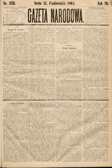 Gazeta Narodowa. 1864, nr 233