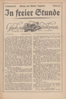 In Freier Stunde : Beilage zum „Posener Tageblatt”. 1935, Nr. 213 (17 September)