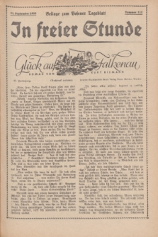 In Freier Stunde : Beilage zum „Posener Tageblatt”. 1935, Nr. 217 (21 September)