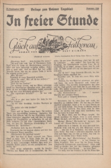 In Freier Stunde : Beilage zum „Posener Tageblatt”. 1935, Nr. 220 (25 September)