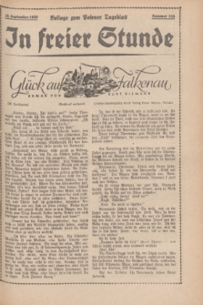 In Freier Stunde : Beilage zum „Posener Tageblatt”. 1935, Nr. 223 (28 September)