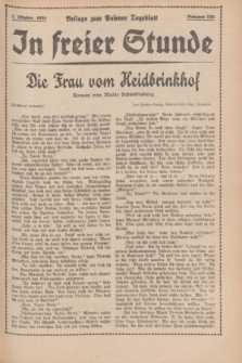 In Freier Stunde : Beilage zum „Posener Tageblatt”. 1935, Nr. 225 (1 Oktober)