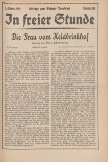 In Freier Stunde : Beilage zum „Posener Tageblatt”. 1935, Nr. 226 (2 Oktober)