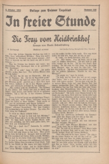 In Freier Stunde : Beilage zum „Posener Tageblatt”. 1935, Nr. 228 (4 Oktober)