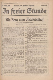 In Freier Stunde : Beilage zum „Posener Tageblatt”. 1935, Nr. 229 (5 Oktober)