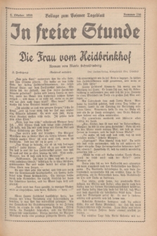 In Freier Stunde : Beilage zum „Posener Tageblatt”. 1935, Nr. 230 (6 Oktober)