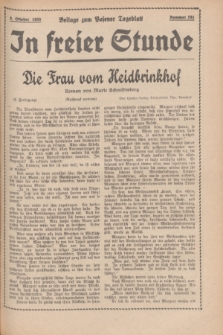 In Freier Stunde : Beilage zum „Posener Tageblatt”. 1935, Nr. 231 (8 Oktober)