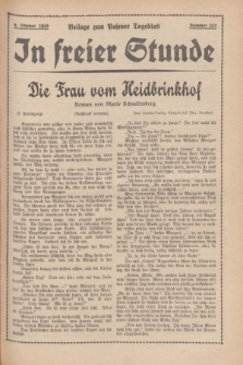 In Freier Stunde : Beilage zum „Posener Tageblatt”. 1935, Nr. 232 (9 Oktober)