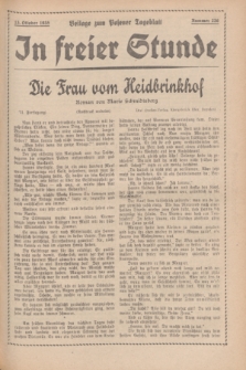 In Freier Stunde : Beilage zum „Posener Tageblatt”. 1935, Nr. 236 (13 Oktober)