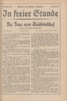 In Freier Stunde : Beilage zum „Posener Tageblatt”. 1935, Nr. 242 (20 Oktober)