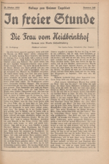 In Freier Stunde : Beilage zum „Posener Tageblatt”. 1935, Nr. 246 (25 Oktober)