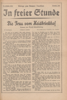 In Freier Stunde : Beilage zum „Posener Tageblatt”. 1935, Nr. 248 (27 Oktober)