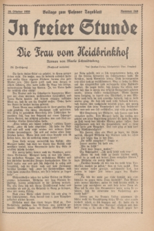 In Freier Stunde : Beilage zum „Posener Tageblatt”. 1935, Nr. 249 (29 Oktober)